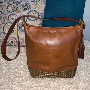 Coach Studded Legacy Duffle Leather Shoulder Bag